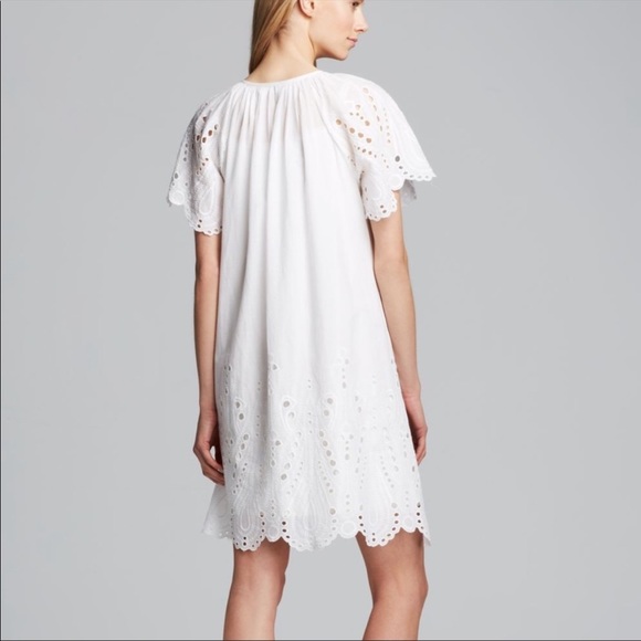 Michael Kors • Raglan Eyelet Dress in White - Picture 2 of 3